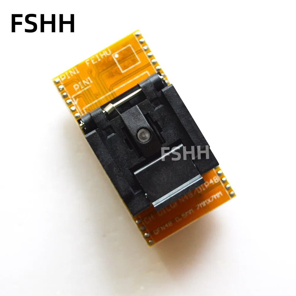 QFN48 to DIP48 Programmer Adapter WSON48 MFL48 DFN48 VDFN48 test socket Pitch=0.5mm Size=7x7mm