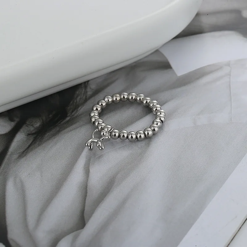 ANENJERY New Fashion Cute Dachshund Dog Adjustable Round Beads Rings For Women Original Fashion Jewelry Party Gifts S-R1180