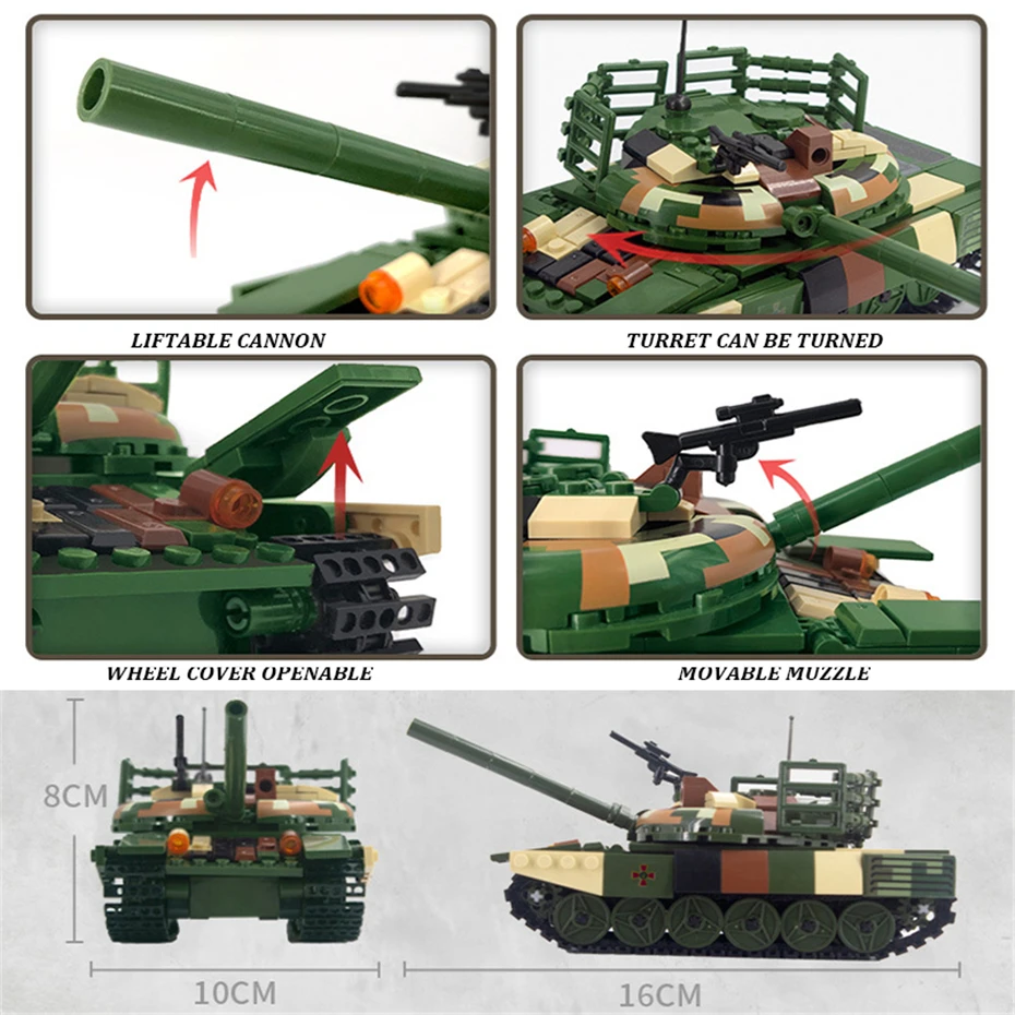 New Xingbao Miltary Bricks Series 2 Styles T64 And T72 Tracked Main Battle Tanks Building Blocks MOC Bricks WW2 Kids Toys Gifts