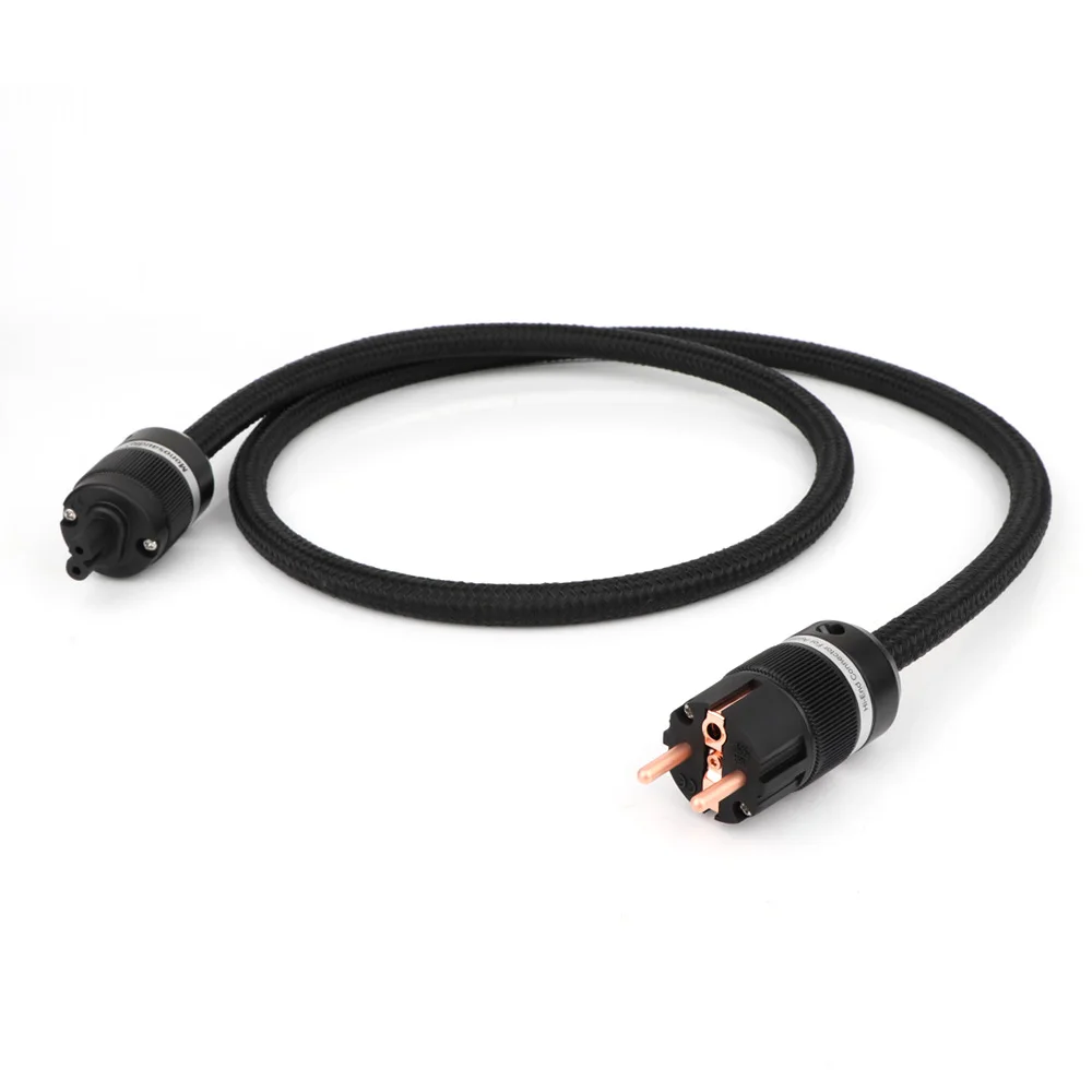 Monosaudio Tsunami Series P903 HiFi Power Cord Schuko Power Cable AC EU Mains Power Figure 8 IEC female plug HIFI Power cable