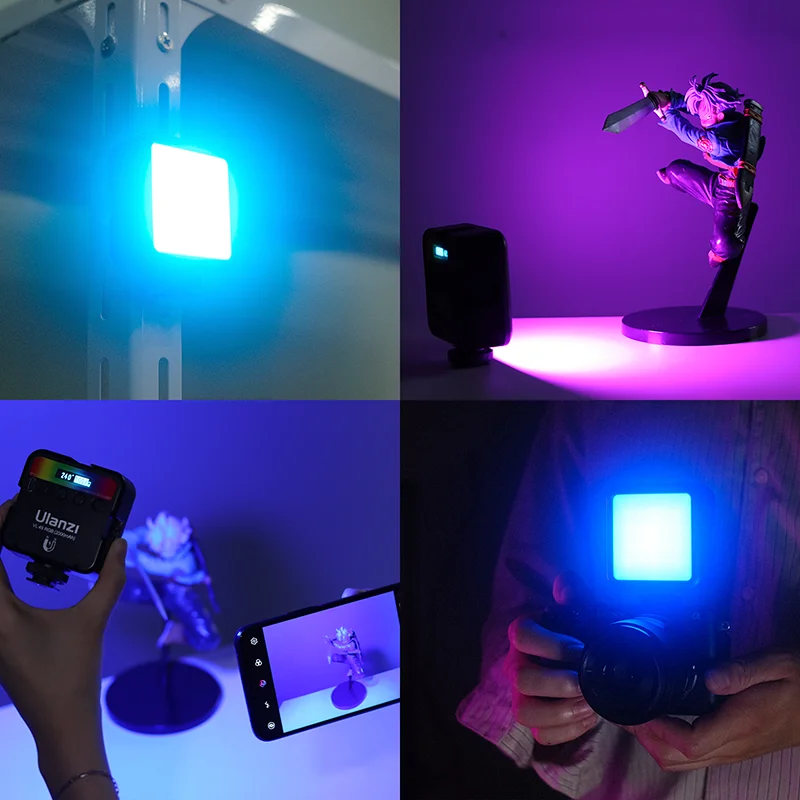 Ulanzi VL49 RGB Video Lights Mini LED Camera Light 2000mAh Rechargable LED Panel Lamp Photo Video Lighting for Youtube Tik tok