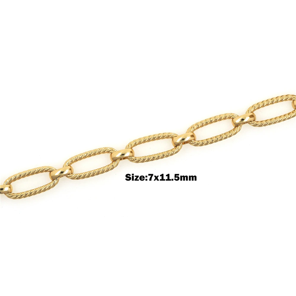 Oval Connecting Chain Brass Handmade Necklace, Chain Accessories, Pendant Accessories, DIY Discovery Accessories