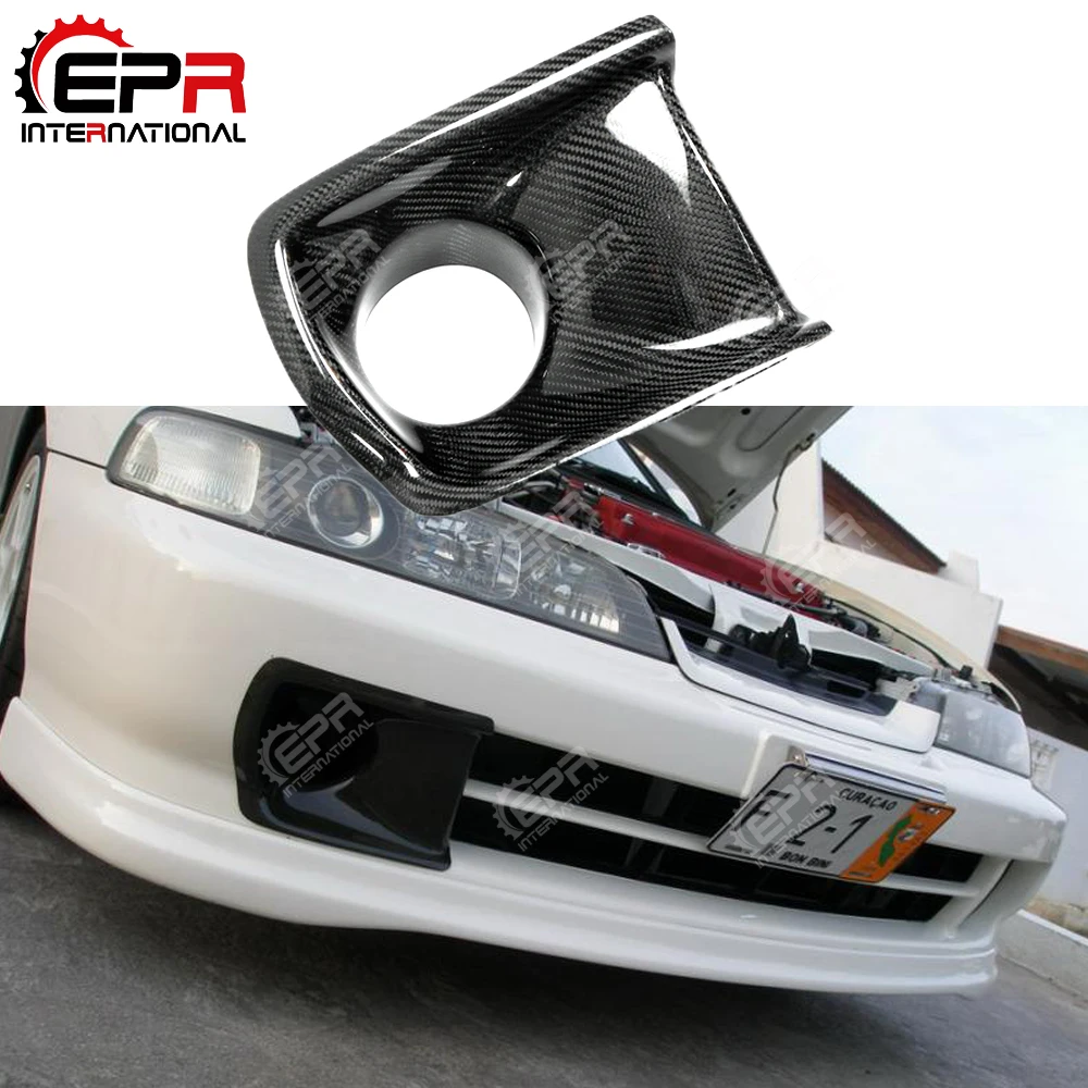 Air Intake Vent Fibre Drift Kit Racing Trim For Honda 94-01 Integra DC2 JDM Carbon Fiber Front Bumper Air Duct Glossy Finish