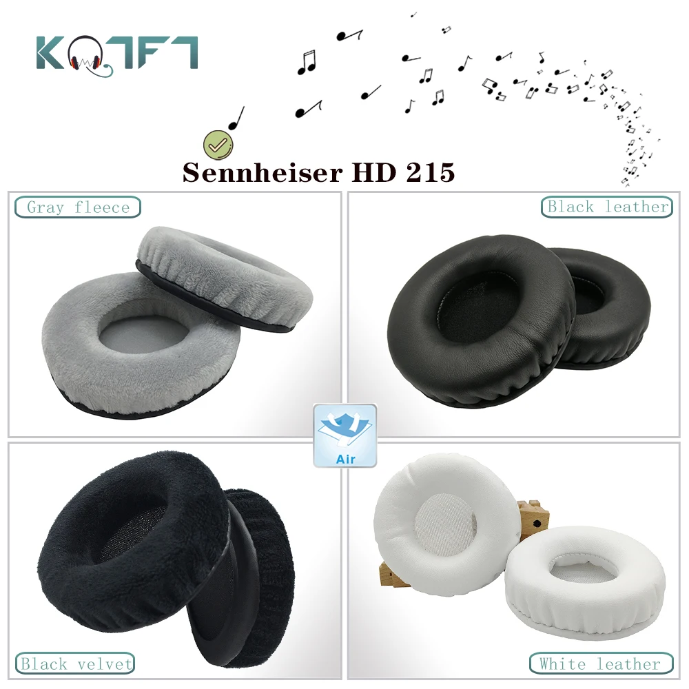 KQTFT flannel 1 Pair of Replacement Ear Pads for Sennheiser HD 215 Headset EarPads Earmuff Cover Cushion Cups