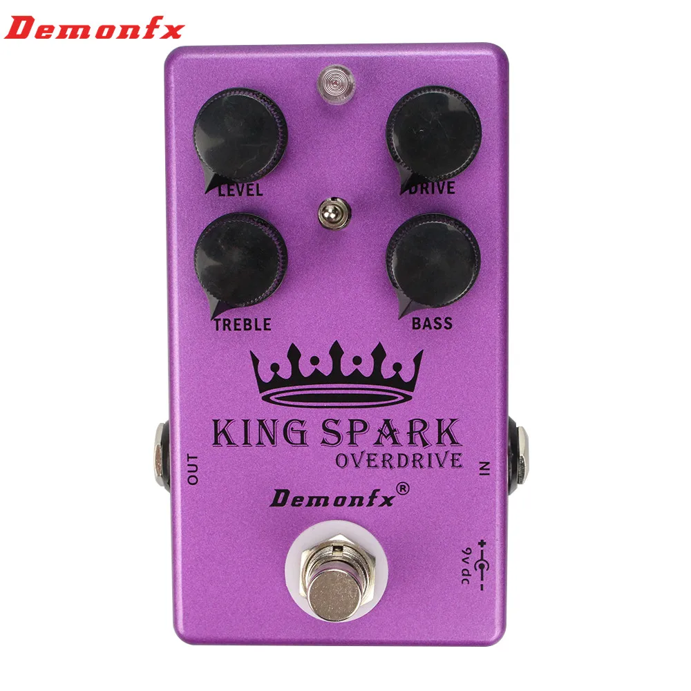 

Demonfx King Spark Overdrive 4 ручки с одной моделью гитарной педали эффектов, настоящий байпас, высокое качество, новый