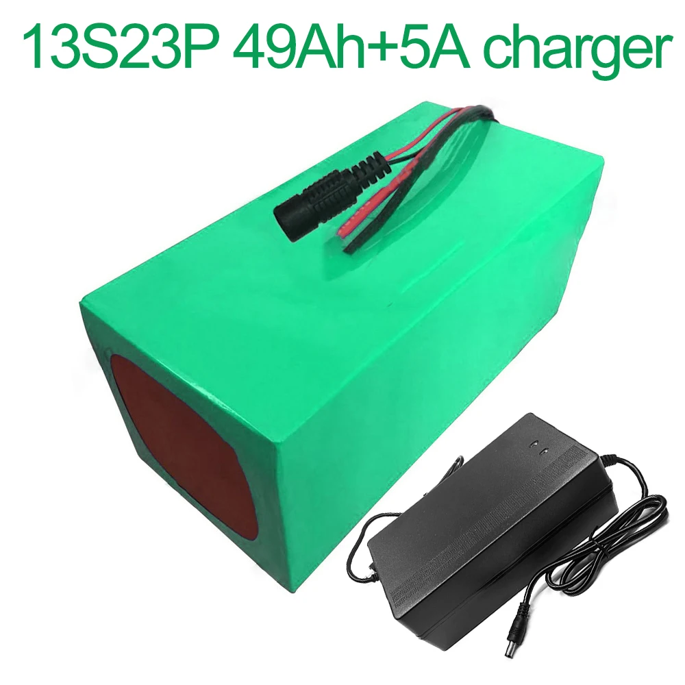 With 5A charger 48V 69Ah 13S23P 18650 Li-ion Battery Pack E-Bike Ebike electric bicycle          360x185x140mm
