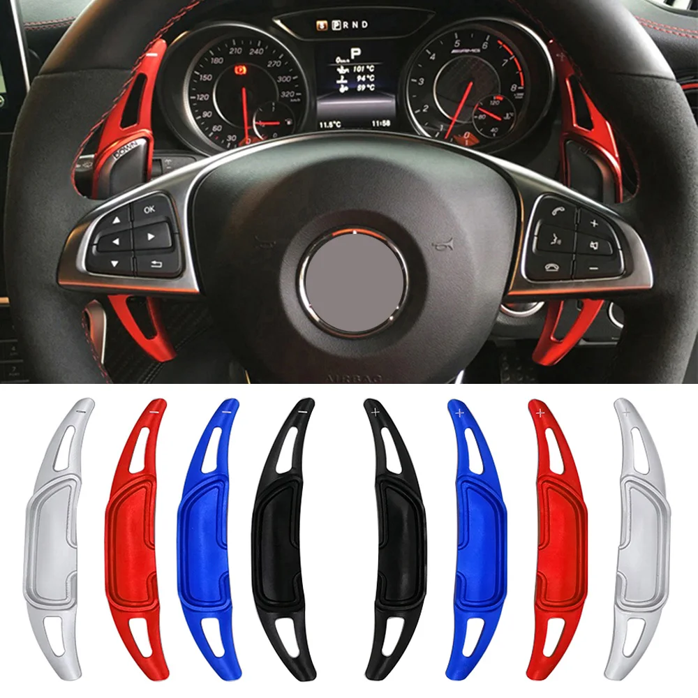 Steering Wheel Shift Paddles For Mercedes-Benz GLC GLA AMG MB A35 A45 GLS63 CLA45 GLE63 C43 2016+ Shifter Extension Car Styling