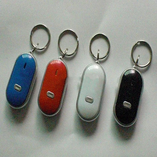 Anti-Verloren LED Key Finder Finden Locator Keychain Whistle Sound Control Taschenlampe