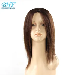 BHF-Peluca de cabello humano para mujer, pelo Remy brasileño, corte Pixie recto, parte media, a la moda, cosplay