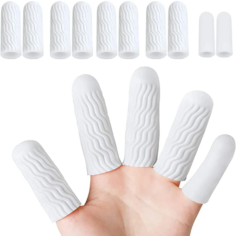 10pcs=5 Pairs Silicone Finger Protector Sleeve Gel Toe Tube Separator For Care Relief Protect Cracked Skin Corn Blisters Callus