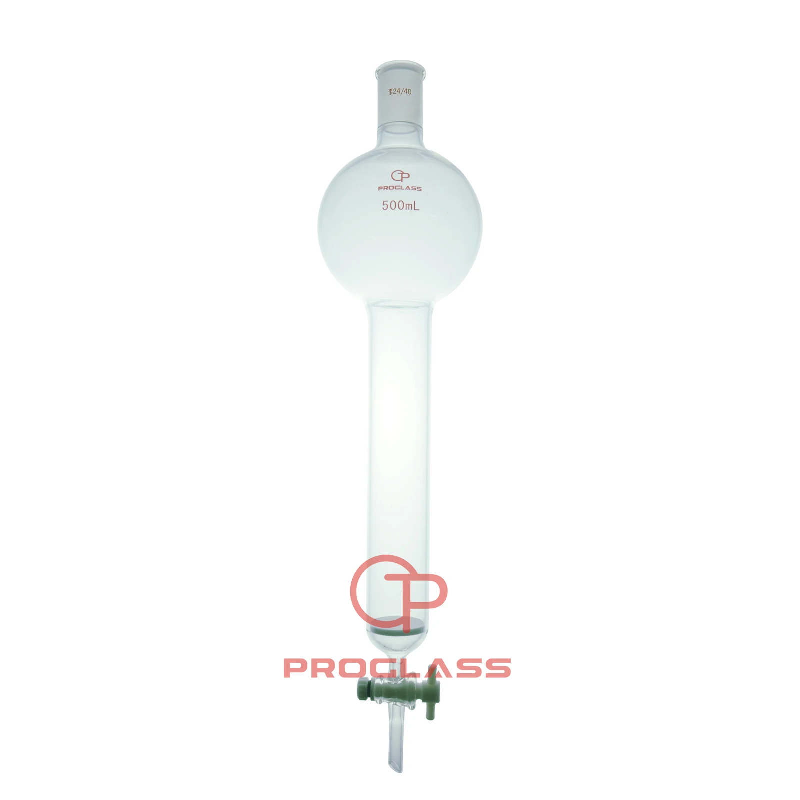 

Laboratory Columns With Fritted Discs,Chromatography,Standard Tape Joints,PTFE Stopcock,Reservoirs,24/40，457mm Body Length