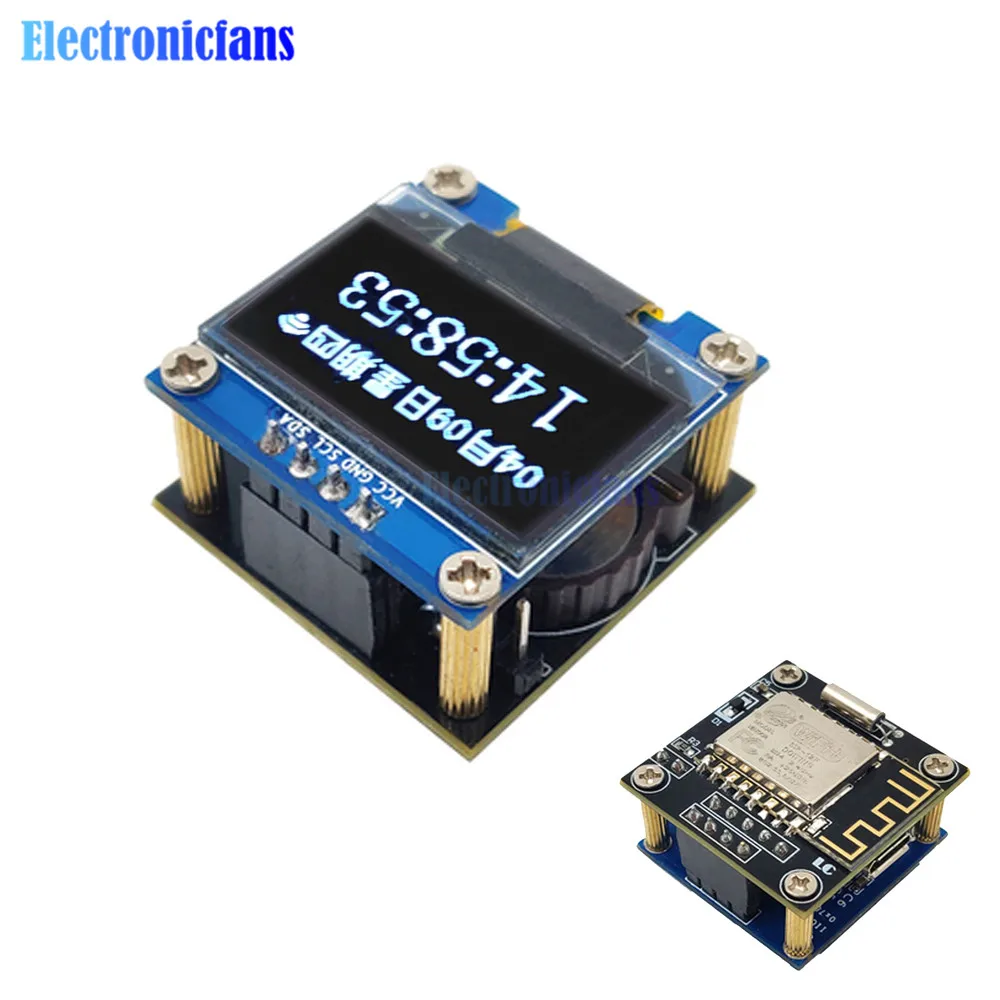 ESP8266 0.96 inch OLED Display Module ESP12F LCD Screen WiFi Clock Module DIY Weather Forecast IIC I2C Interface for Arduino