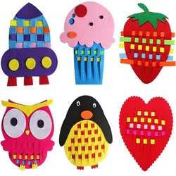 1 Set Feltro di Lana Fatti A Mano Animale Owls Elf Kit per I Bambini di Formazione Del Cervello Genitore-bambino Giocattoli Interattivi Feltro di Lana bambola Insegnamento Feltro