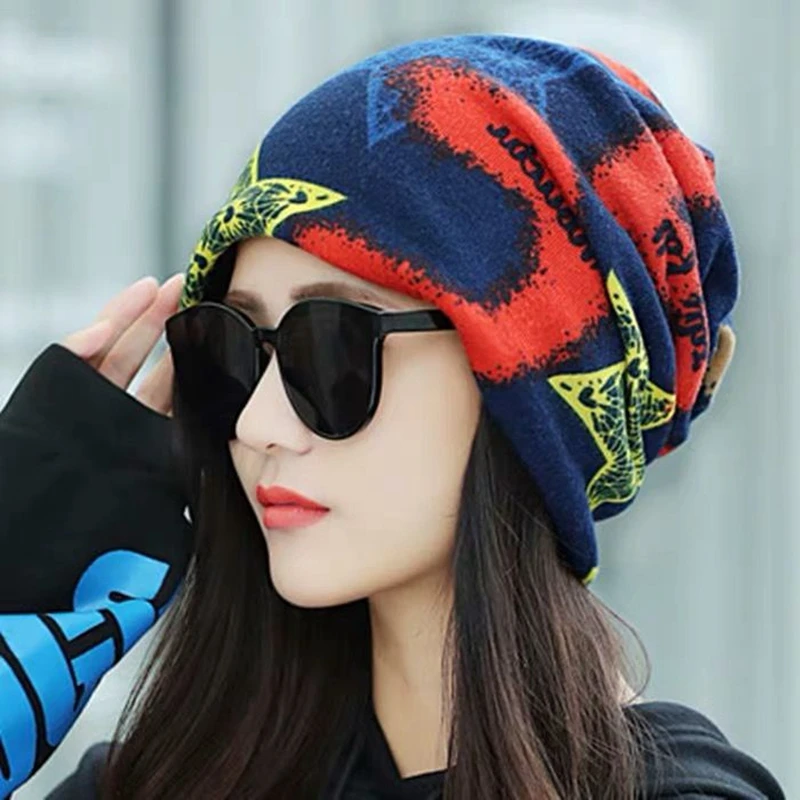 Multifunction Scarf Hat Winter Hat Women Black Beanie Hat