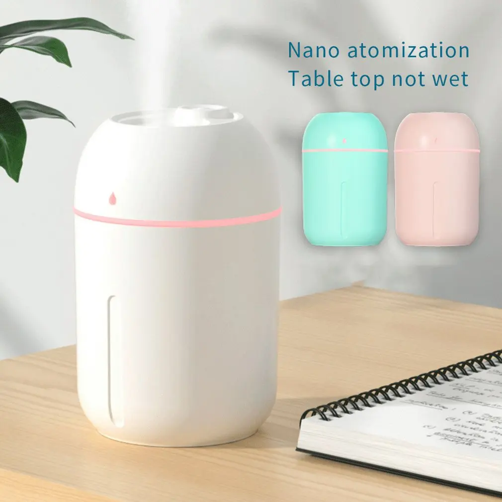 

Cute LED Light Cool Mist USB Humidifier Ultrasonic Ultra-Quiet Mist Maker For Home Car With LED Night Lamp For Kids Bedroom