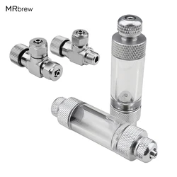 Single/Double Head Aquarium CO2 Bubble Counter Aluminum Alloy Non-return CO2 Regulator Carbon Dioxide Measurement Device