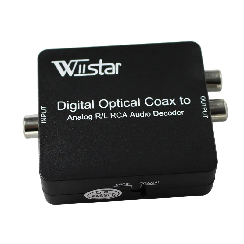 

Digital to Analog Audio Converter for Dolby Decoder Optical to 3.5mm Optical Out to RCA DTS DAC Decode Converter Optical/SPDIF/