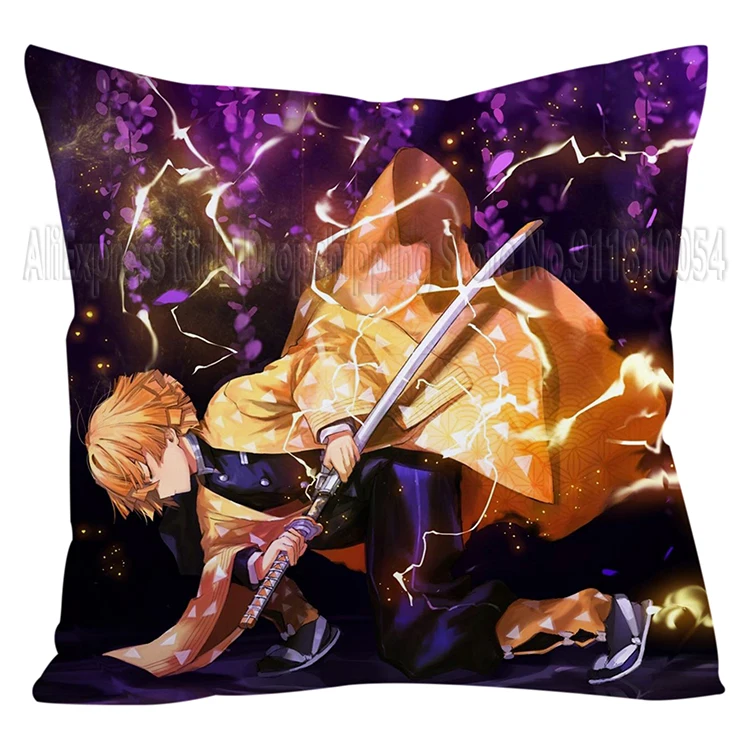 Demon Slayer Anime Pillow Case 45cm Kids Bedroom Home Pillow Covers Decorative Sofa Cushion Covers Pillowcase No Pillow Insert