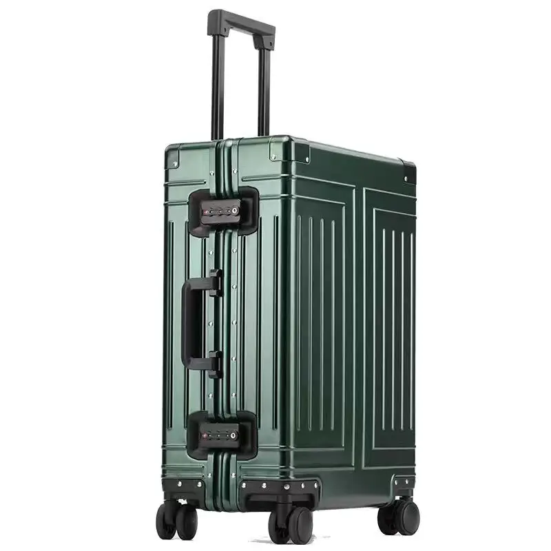 Graspdream New Aluminum Travel Suitcase Hard Trolley Case Aluminium Rolling Luggage 20\