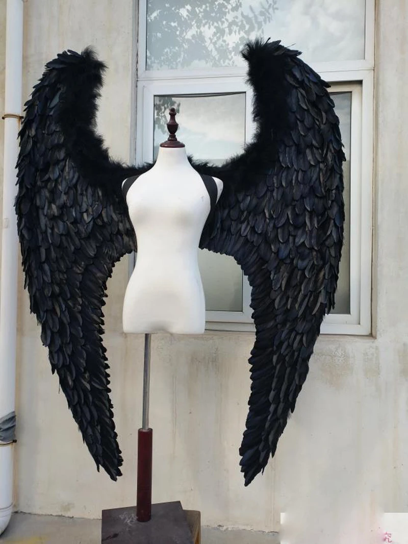 Angel Feather wing underwear Cosplay black white angel wing props catwalk show props festival catwalk christmas wings