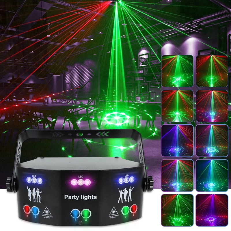 ysh laser led light projector dmx dj disco light voice controller music party efeito de iluminacao quarto decoracao de casa 01