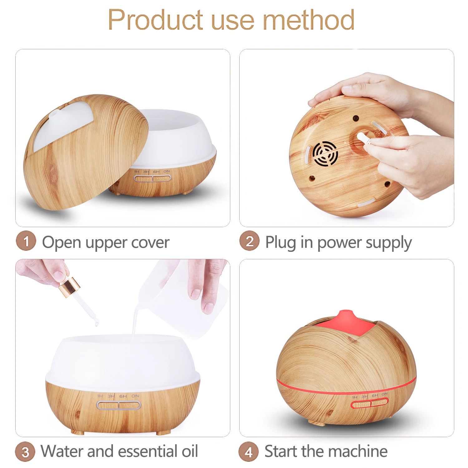 Новый дизайн 400 мл Портативный Электрический ультразвуковой Ароматерапевтический увлажнитель воздуха Арома-диффузор для эфирных масел с 7 ...