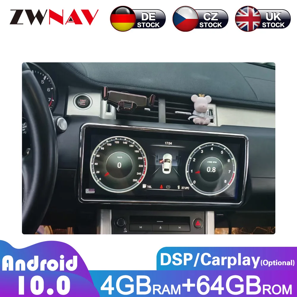 PX6 Android 10.0 4G+64GB For Land Rover Evoque Car Multimedia Radio GPS Navigation Player Wireless CarPlay 12.3 Inch IPS Screen