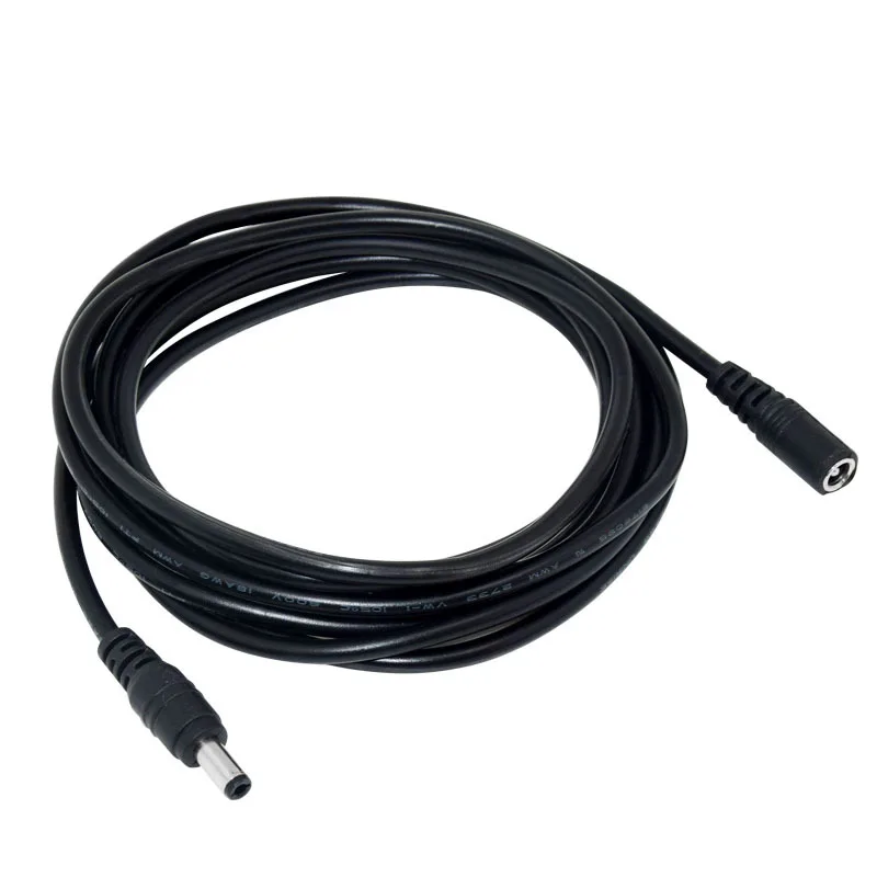 Cable de extensión de alimentación DC 12V, 5,5mm x 2,1mm, enchufe macho, Cable de alimentación extendido para cámara de seguridad CCTV