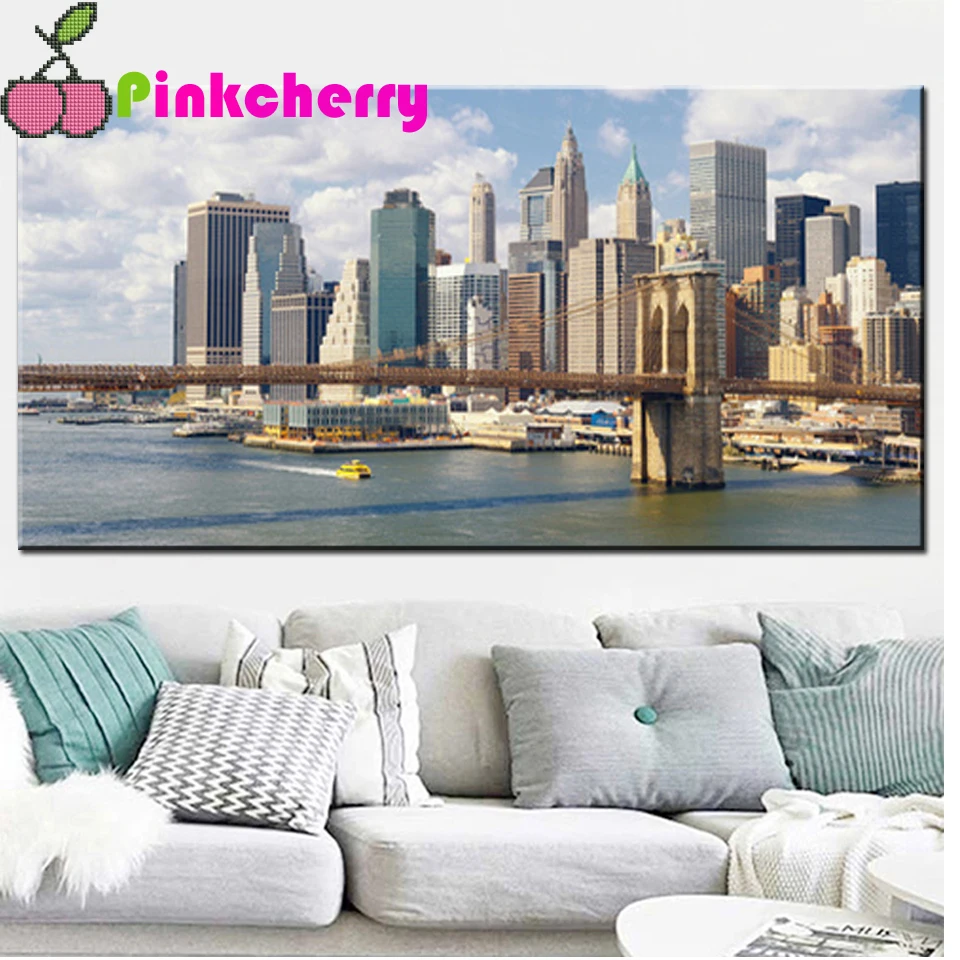 Manhattan New York 5D DIY diamond embroidery full 3d diamond painting Cross Stitch Rhinestone mosaic painting k934