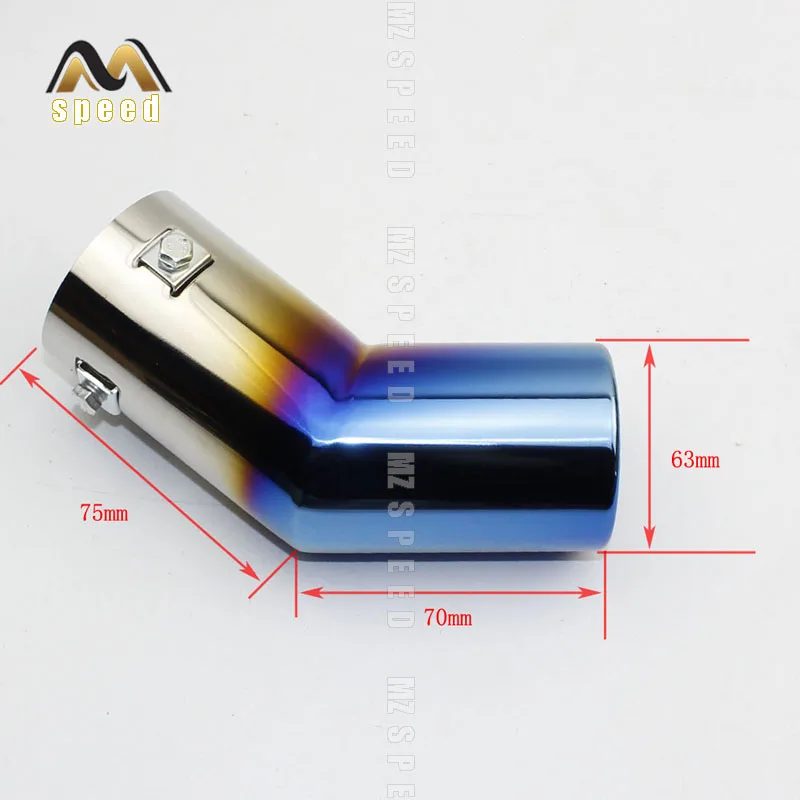 Universal Car Rear Round Exhaust Pipe Tail Muffler Tip Chrome Stainless Steel Automobile Muffler Tip Replacement For Auto Acce