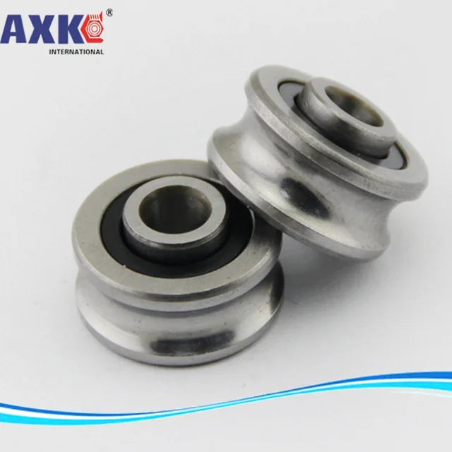 10PCS SG15 2RS U Groove pulley ball bearings 5*17*8 mm Track guide roller bearing SG5RS V17 (Precision double row balls) ABEC-5