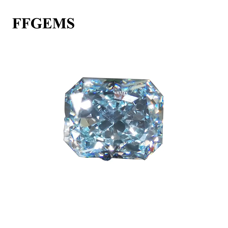 

Imitated diamond loose stone wholesale shallow aquamarine sapphire oblong ice cut zircon imitation diamond cut DIY jewelry acces