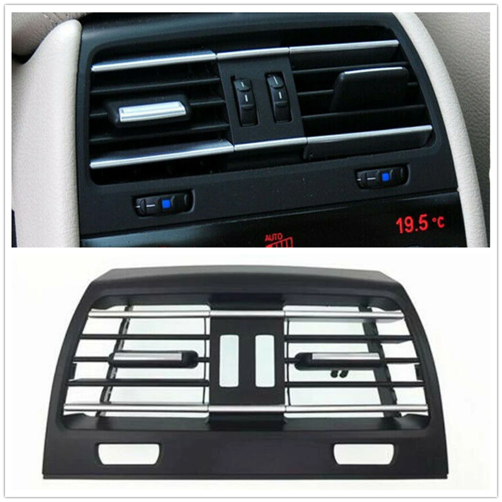 

For BMW 7 Series F01 F02 2009-2015 740i 750i 760Li Rear Center Air Outlet Vent Grille Dash A/C Conditioning Frame Grill Cover