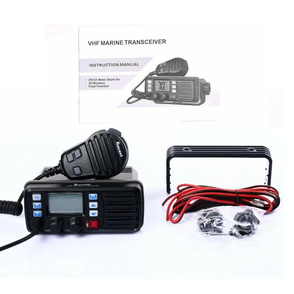 RS-507M reciente con GPS VHF Radio marina flotador Clase D canal meteorológico con alerta 25W Walkie Talkie móvil