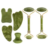 Kit Completo de Rodillo de Jade y Gua Sha para SPA Facial
