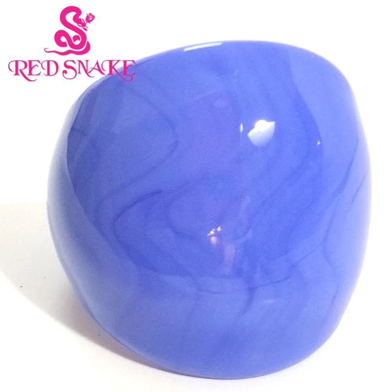 RED SNAKE Fashion Ring Handmade Pure violet color Opaque Murano Glass Rings