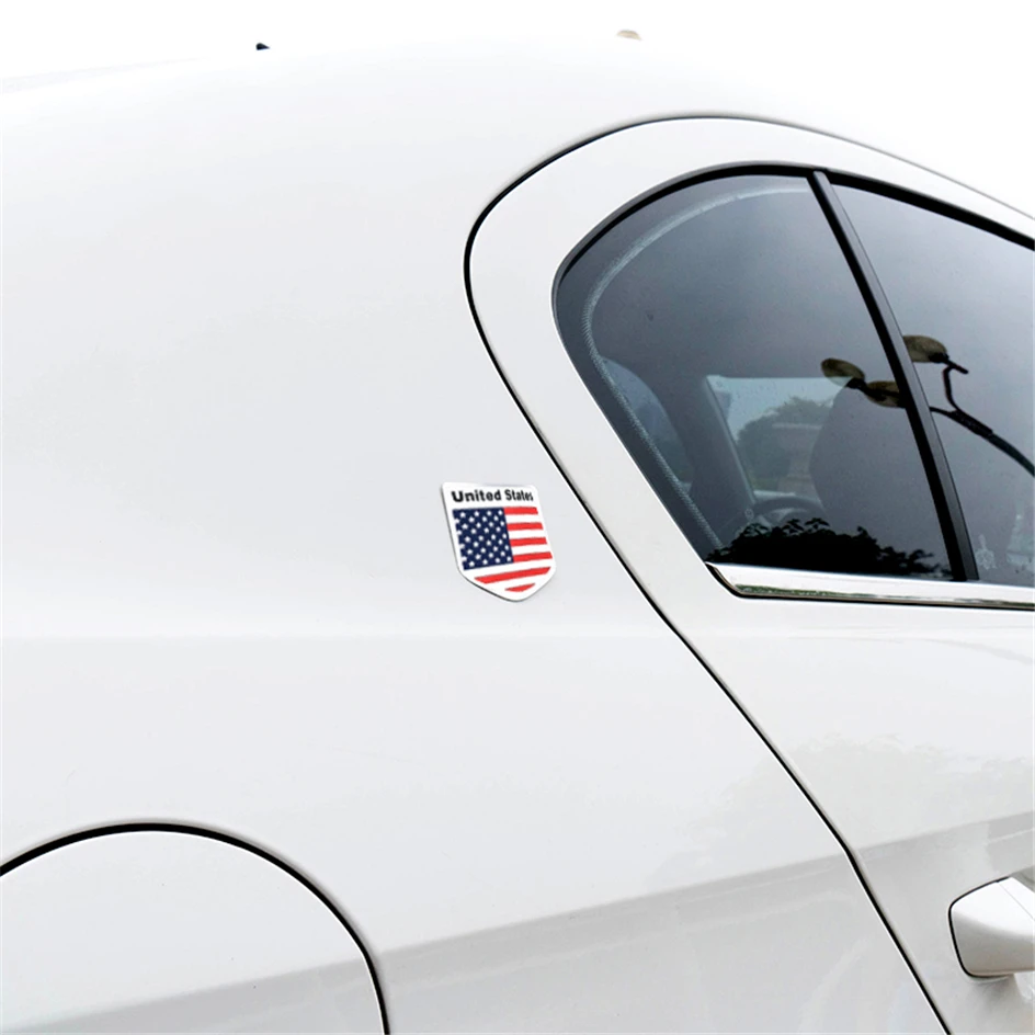 

3D Metal America Flag Square Car Stickers Decals Car Whole Body Stickers Car Decoration Car Accessories for Buick Lacrosse regal