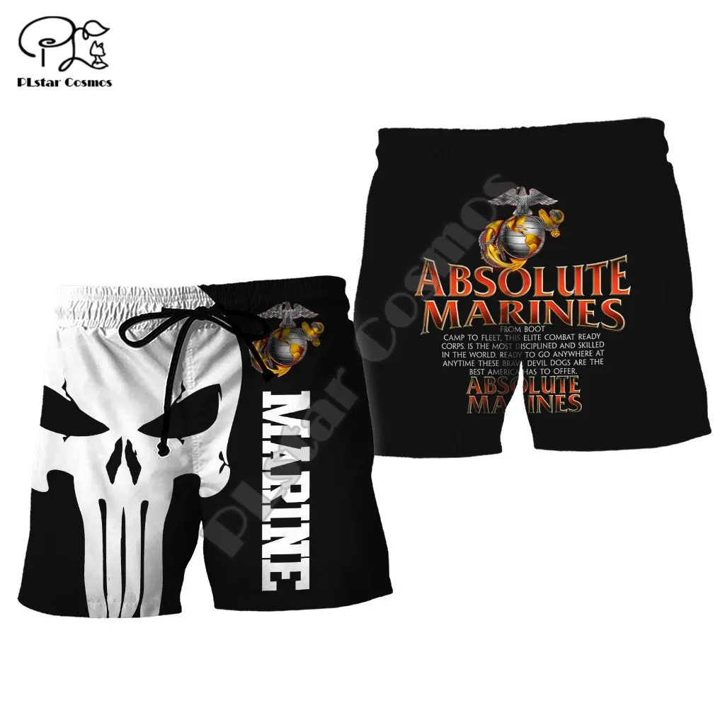 PLstar Cosmos USMC Marine Corps 3D Printed 2021 New Fashion Men/Women Summer Casual Shorts Beach Short Pants Drop Shipping U31