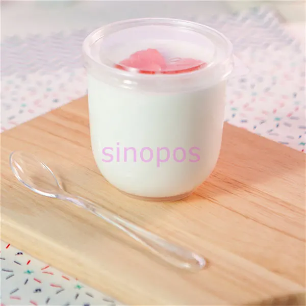 Transparent plastic High temperature resistance pudding cup, clear Cylinder shape cake/mousse cups, ice cream packing box,SP01