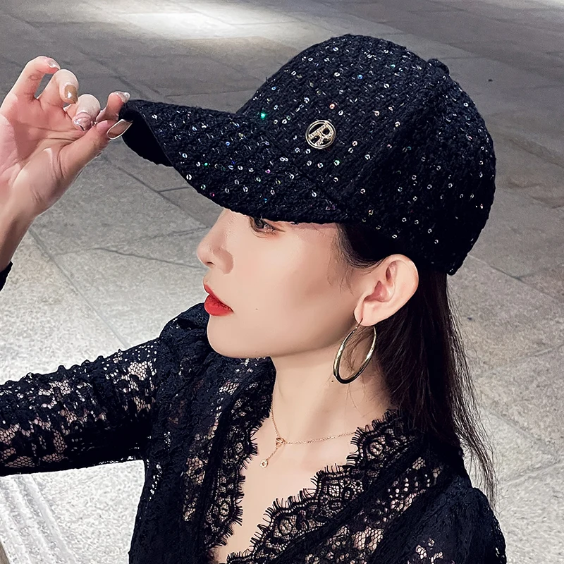 2021 New Ladies Baseball Cap Tide Brand Autumn and Winter Korean Version of The INS Visor Net Red Hot Style Fashionable Wild Hat