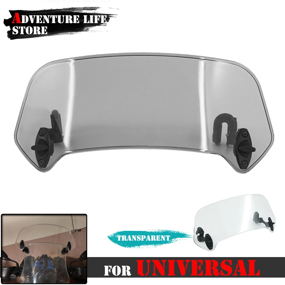 Parabrisas ajustable para motocicleta, Deflector de viento, extensión de alerón para BMW R1200GS, KAWASAKI, YAMAHA y HONDA