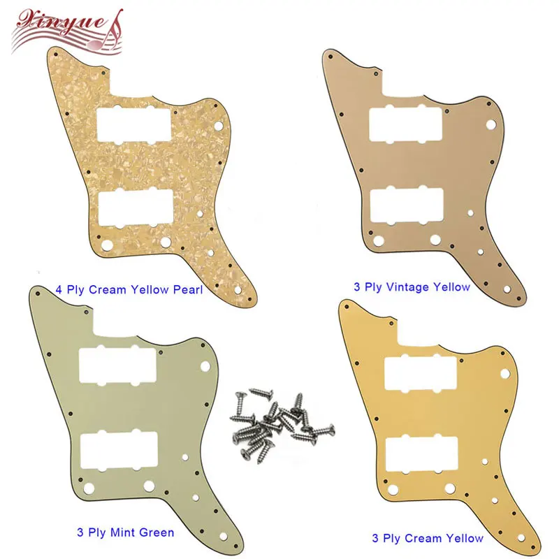 Xinyue Great Qulitity Pickguard For No Hole On Top Left  Japan Jazzmaster Guitar Pickguard With 13 Screw Hole