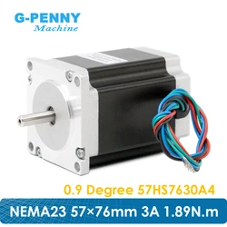 New arrival! G-penny Nema23 57x76mm Stepper Motor 0.9deg 1.89Nm 3A 270Oz-in D=6.35mm 4wires For CNC machine and 3D printer