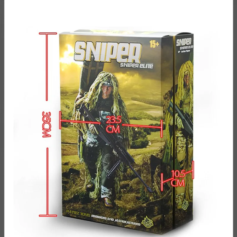 1/6 Scale Military Set Uniform Combat Super Flexible 30CM Doll Jungle Sniper Soldier 12Inch Action Figure Model Army Soldier Toy