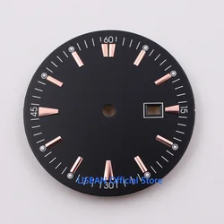 35mm Sterile black/Brown Dial Fit DG Mingzhu 2813/3804 Automatic mechanical movement watch Case