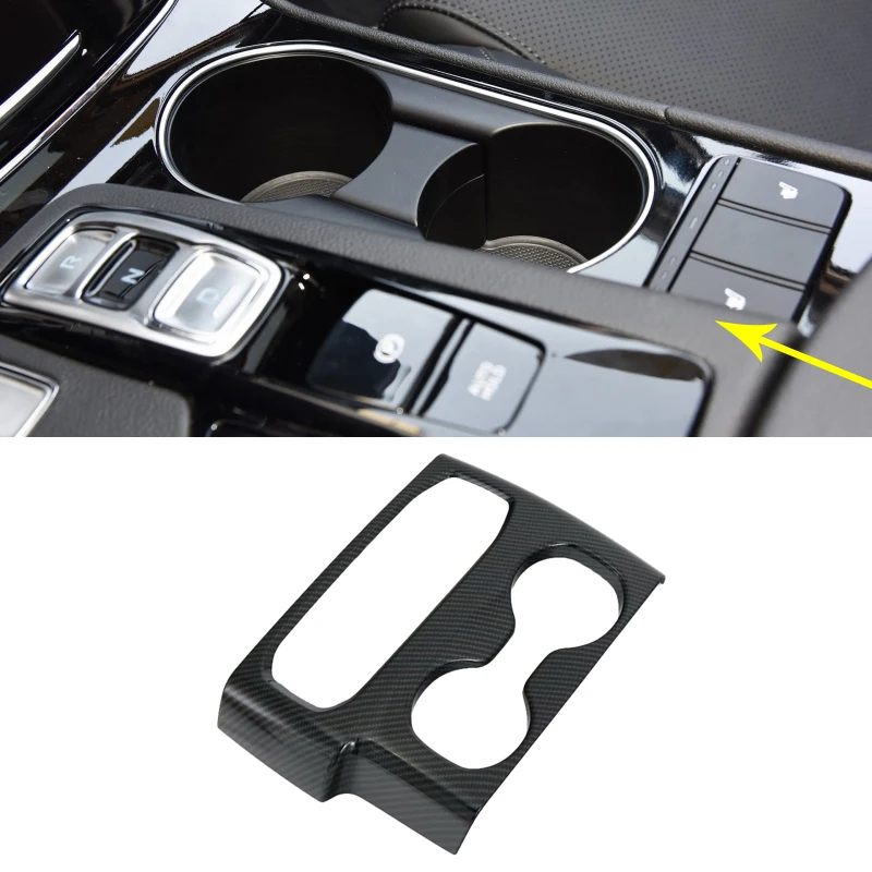 For Hyundai Santa Fe 2019 2020 Carbon Fiber Window Lift Switch Button Cover Trims Door Armrest Panel Frame Interior Accessories