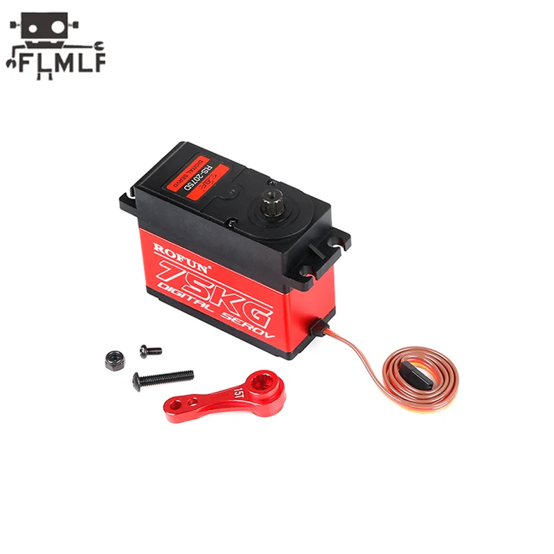 Xe Đua 75KG Hộp Số Kim Loại Bọc Vô Lăng Servo (15T/17T 2 Mặt Kim Loại CNC Servo cánh Tay) phù Hợp Với 1/5 Hpi Rofun Km Baja Losi 5ive-T DBXL FG