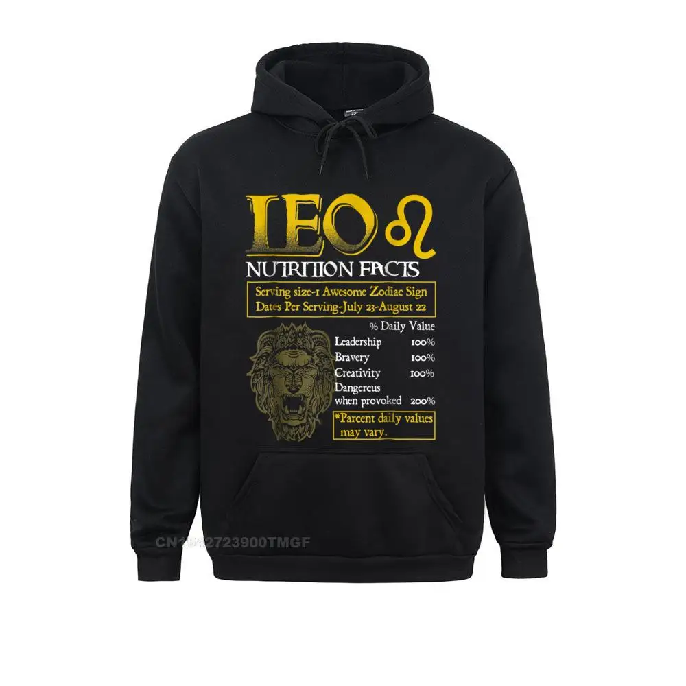 Summer Leo Zodiac Shirt Funny Leo Nutrition Facts GifMen Men Sweatshirts Cute Father Day Long Sleeve Hoodies  Sportswears