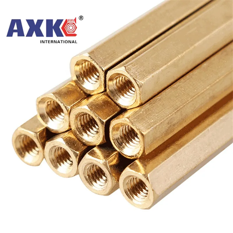 5-50pcs Hex Female to Female M2 M2.5 M3 M4 M5  brass standoff spacer Hexagonal Stud Spacer Hollow Pillars