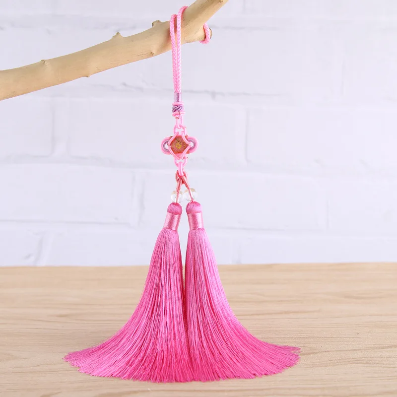 1PCS Silk Chinese Knot Hang Tassel Fringe Accessories Home Textile Curtain Jewelry Findings Pendants Craft Decorative Tassels